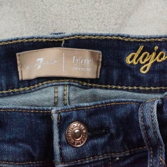 7 For All Mankind Dojo Jeans Womens 26 Wide Leg Western Cowgirl - Picture 3 of 12